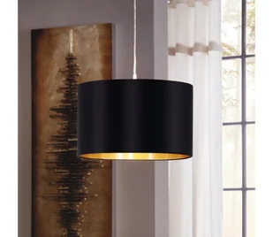 Eglo 78691 - Żyrandol na lince MASERLO 1xE27/60W/230V śr. 38 cm czarny/miedź - Lampy sufitowe - miniaturka - grafika 1