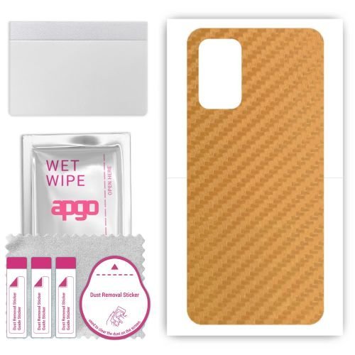 folia naklejka skórka strukturalna na TYŁ do Oppo Reno12 Pro - Carbon Złoty - apgo SKINS