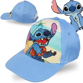Czapki damskie - Stitch Disney Niebieska czapka z daszkiem, dziewczęca czapka 54 cm - grafika 1