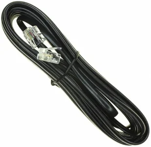 Telefonkabel - RJ11 - 3 meter - sort - Kable komputerowe i do monitorów - miniaturka - grafika 1