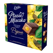 Bombonierki i czekoladki - E.Wedel Ptasie mleczko czekoladowe z galaretką o smaku pigwowym w czekoladzie deserowej 340g - miniaturka - grafika 1