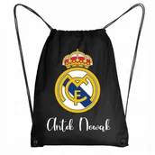 Plecaki worki - Worek Szkolny Na Buty Plecak Real Madryt + IMIĘ 2 - miniaturka - grafika 1