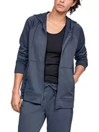 Koszulki i topy damskie - Under Armour koszulka damska Tech Terry Fz z długim rękawem Downpour Gray/Black/Black (044) XS 1344487-044-X-Small - miniaturka - grafika 1