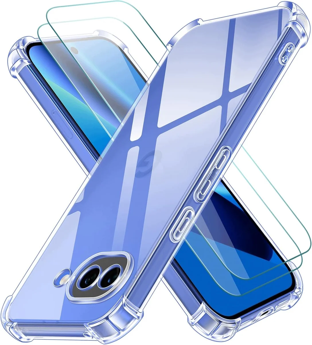 ETUI 3 W 1 ZAMIENNIK DO GOOGLE PIXEL 10A PRZEZROCZYSTE ETUI SZKŁO