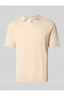 Koszulka polo z dekoltem w serek model MATTIS - Selected Homme - Koszulki męskie - miniaturka - grafika 1
