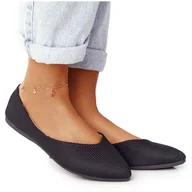 Baleriny - Delikatne Baleriny W Szpic Vinceza 2187 Czarne - miniaturka - grafika 1