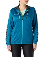 Bluzy damskie - Hummel Hummel damska bluza z kapturem HmlAuthentic Poly Zip Hoodie Woman niebieski Celestial L 204939-8745-L - miniaturka - grafika 1