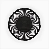 Lampy ścienne - Czarny dębowy kinkiet Clava Up Wood M z kloszem z lameli - miniaturka - grafika 1