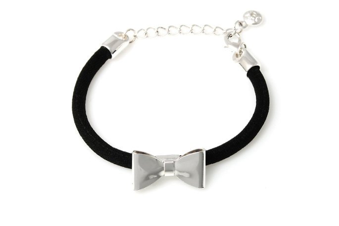 Bransoletka Charms Z Kokardką Srebrna