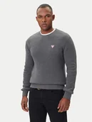 Swetry męskie - Guess Sweter M4BR30 Z3HM1 Szary Regular Fit - miniaturka - grafika 1