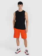 Spodenki męskie - 4F Spodenki dresowe męskie - pomarańczowe L - miniaturka - grafika 1