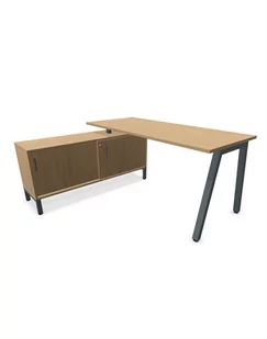 CS5040 biurko A-L 160 cm z sideboardem - Inne meble biurowe - miniaturka - grafika 1