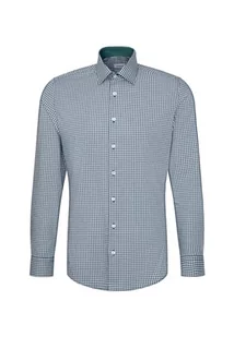 Seidensticker Męska koszula biznesowa – slim fit – łatwa do prasowania – kołnierz Kent – długi rękaw – 100% bawełna, zielony, 40 - Koszule męskie - miniaturka - grafika 1