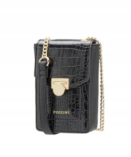 Mini Torebka Mała Damska Na Łańcuszku Crossbody PUCCINI Czarna BML043T-1 - Torebki damskie - miniaturka - grafika 1