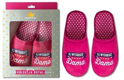 Pan Dragon, Kapcie Jej Wysokość Dama W Pudełku Prezentowym, Różowy