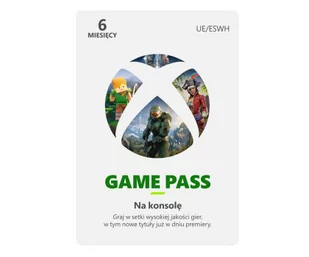 Microsoft Xbox Game Pass 6 miesięcy - Kody i doładowania cyfrowe - miniaturka - grafika 1