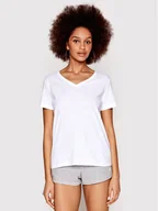 Koszulki sportowe damskie - 4F T-Shirt H4L22-TSD352 Biały Regular Fit - miniaturka - grafika 1