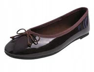 Baleriny - Fever Sole Damskie Baleriny Brązowe Kokarda 37 Jwh - miniaturka - grafika 1