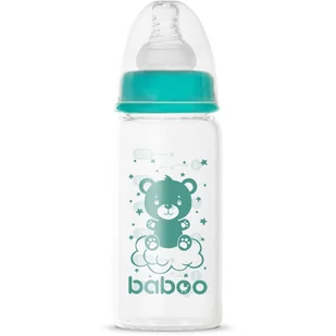 Baboo Anti-colic Glass Feeding Bottle Narrow Neck butelka do karmienia 0m+ 120 ml - Butelki dla niemowląt - miniaturka - grafika 1