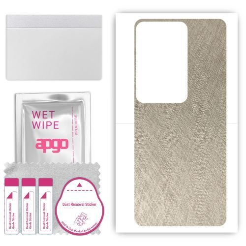 folia naklejka skórka strukturalna na TYŁ do Oppo F25 Pro 5G - Tytan Srebrny - apgo SKINS