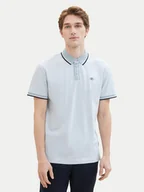 Koszulki męskie - Tom Tailor Polo 1040822 Błękitny Regular Fit - miniaturka - grafika 1