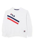 Bluzy dla dziewczynek - Fila Bluza dziecięca unisex Zator Crew, Jasnobiały, 86-92 - miniaturka - grafika 1