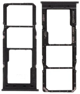 SZUFLADKA TACKA KARTY SIM DO SAMSUNG A12 A125 CZARNY - Części serwisowe do telefonów - miniaturka - grafika 1