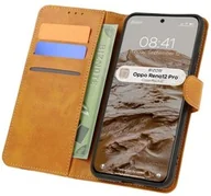 Etui i futerały do telefonów - Bizon Etui z klapką Case Pocket do Oppo Reno 12 Pro, brązowe - miniaturka - grafika 1