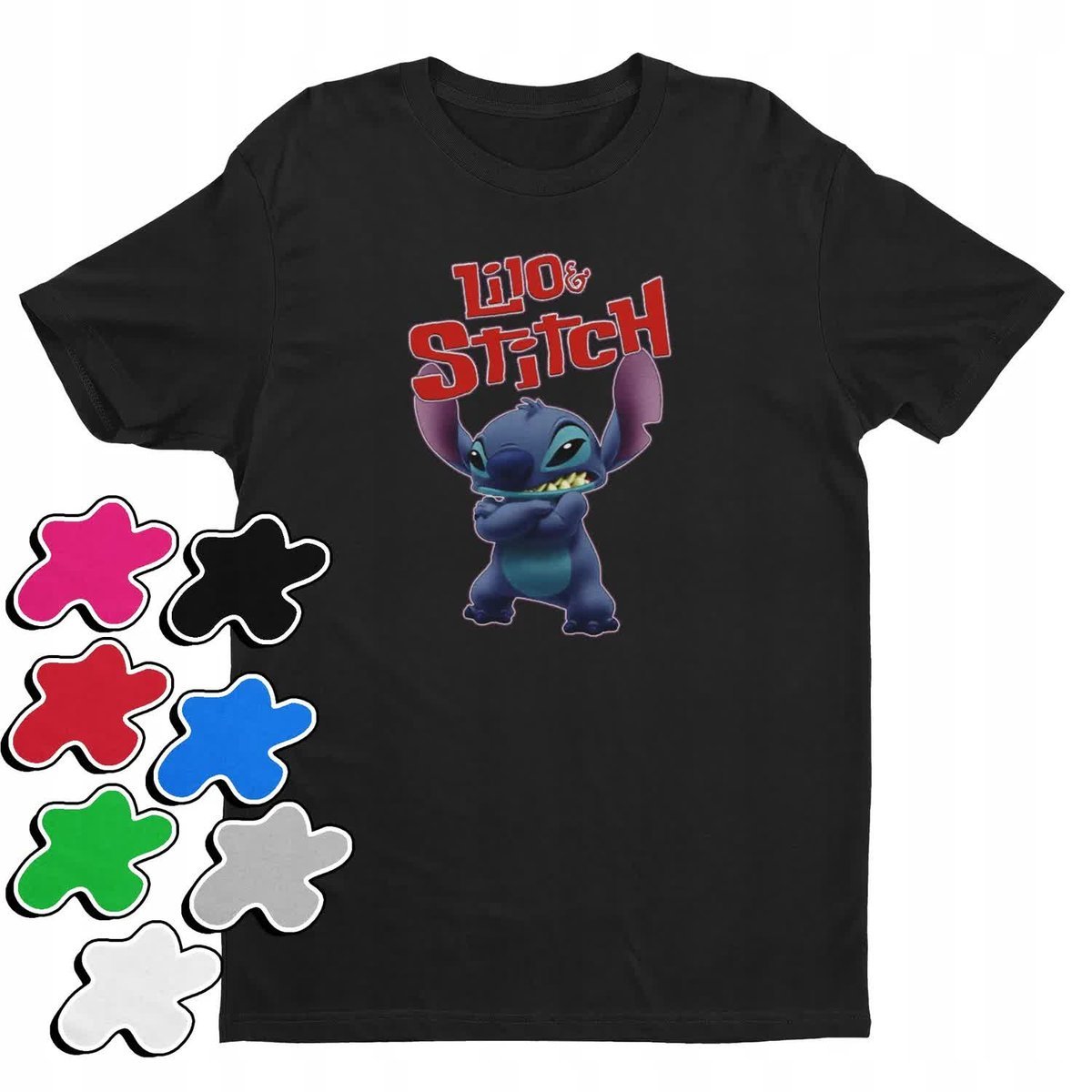 Koszulka T-Shirt Dziecięca Z Nadrukiem Duży Wybór Lilo Stitch -M 134-140