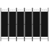 Parawany - Parawan 6-panelowy, czarny, 240 x 180 cm - miniaturka - grafika 1