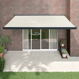 vidaXL Zwijana markiza, kremowa, 4x3 m, tkanina i aluminium - Markizy - miniaturka - grafika 1