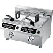 Frytownice gastronomiczne - Frytownica indukcyjna, 2-komorowa, V 2x8 l, P 2x3.5 kW STALGAST 746782 - miniaturka - grafika 1