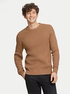 Swetry męskie - Lindbergh Sweter 30-804052 Beżowy Relaxed Fit - miniaturka - grafika 1