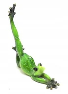 Figurki dekoracyjne - ZIELONA FIGURKA ŻABY JOGA NA PREZENT - miniaturka - grafika 1