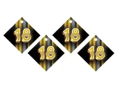 Urodziny dla dorosłych - Congee.pl Zawieszki na butelki z wstążeczką na osiemnaste urodziny - 12 szt. - miniaturka - grafika 1