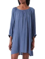 Bluzki damskie - KAFFE damska tunika bluzka podstawowa długa swobodna, Vintage indygo, 32 - miniaturka - grafika 1