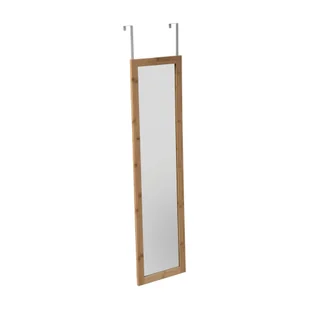 Wysokie lustro do zawieszenia na drzwi, bambusowa rama, 110 x 30 x 1,5 cm - Lustra - miniaturka - grafika 1