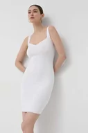 Sukienki - Guess sukienka kolor biały mini dopasowana - miniaturka - grafika 1