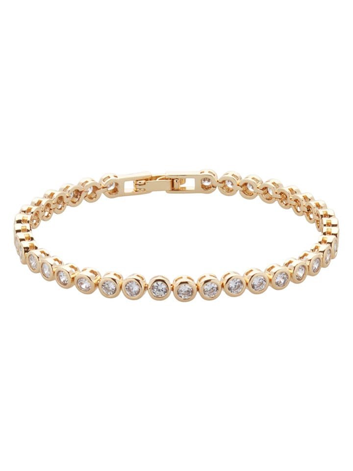 U.S. Polo Assn. Pozłacana bransoletka z kryształami