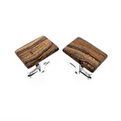 Spinki do mankietów i krawatów - Spinki do mankietów Jaspis Krajobrazowy (S938) Srebro [925] - miniaturka - grafika 1