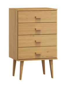 OUTLET - Komoda sosnowa drewniana Venuci nr1 59 cm 4s OLCHA - Dom i wnętrze OUTLET - miniaturka - grafika 1