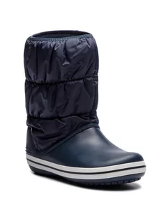 Śniegowce damskie - Crocs buty Winter Puff Boot - Navy/White - grafika 1