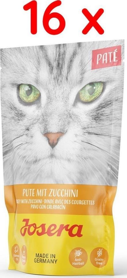 Josera Pate: karma dla dorosłego kota indyk z cukinią 16x85g