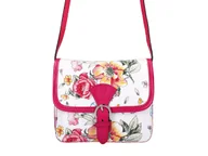 Torebki damskie - Skórzana Damska Listonoszka W Kwiaty Gregorio - miniaturka - grafika 1