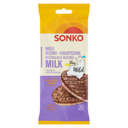 Inne przekąski suche - Sonko - Wafle ryżowo-kukurydziane w czekoladzie mlecznej - miniaturka - grafika 1