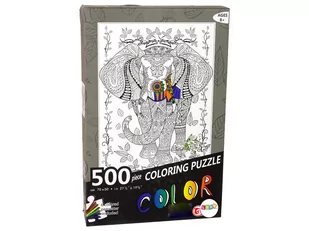 Puzzle Do Kolorowania 500 Elementów Słoń - Zabawki kreatywne - miniaturka - grafika 3