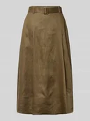 Spódnice - Spódnica midi z czystego lnu - miniaturka - grafika 1