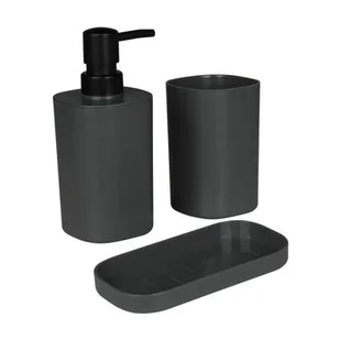 Zestaw łazienkowy MITO 3 elementowy szary - Akcesoria łazienkowe - miniaturka - grafika 1
