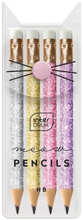Ołówki Mini Glitter 4szt - INTERDRUK - Przybory szkolne - miniaturka - grafika 1