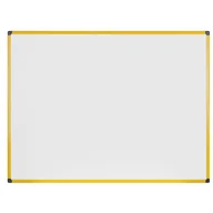 Tablice i flipcharty - BI-OFFICE Biała tablica do pisania, magnetyczna, żółta ramka, 1200x900 mm MA0515177 - miniaturka - grafika 1